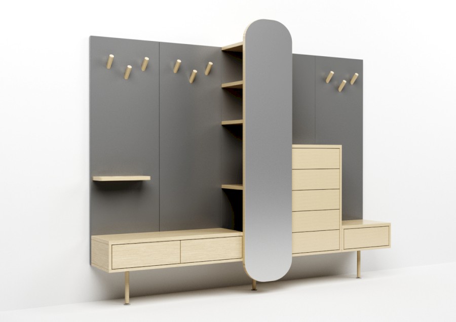 Předsíňová stěna VENTUM 01 levá