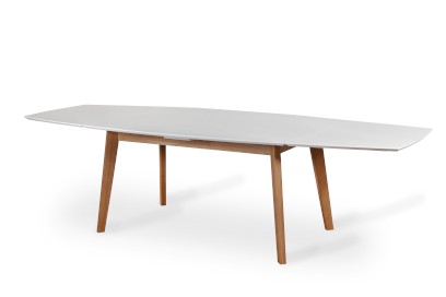 Jídelní rozkládací stůl ONTUR 35 bílá, dub