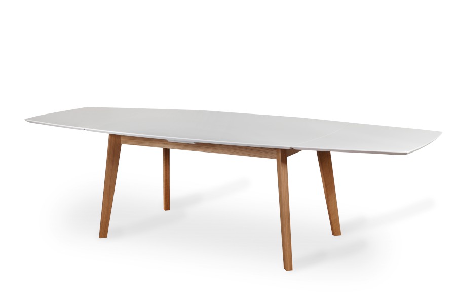 Jídelní rozkládací stůl ONTUR 35 bílá, dub